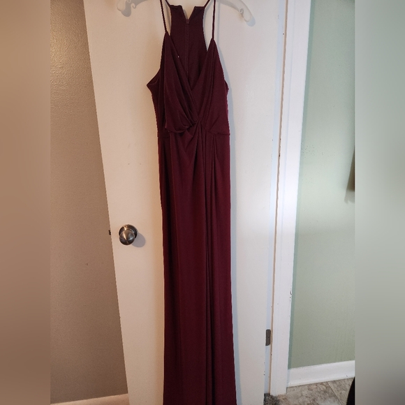 David's Bridal Dresses & Skirts - Elegant Burgundy Evening Gown